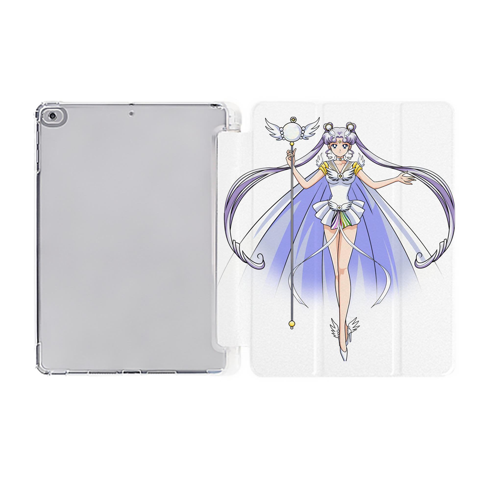 （画像用） 美少女戦士セーラームーン 月野 うさぎ つきの うさぎ Sailor Moon Tsukino Usagi IPad ケース ペン収納付き 三つ折りスタンド PUレザー×シリコン 対応機種9.5/10.5/10.9インチ
